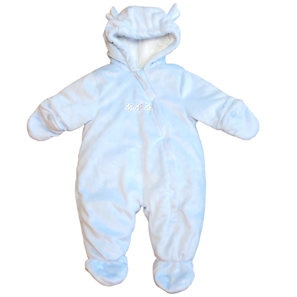 Baby Carter's 0-3 months One-Piece full-zip hooded heavyweight Winter Snowsuit - Picture 1 of 11